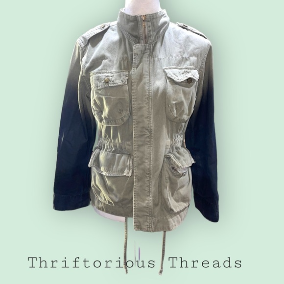 Current/Elliott The Lone Soldier Jacket w/ Ombre Coated Sleeves - Picture 4 of 14